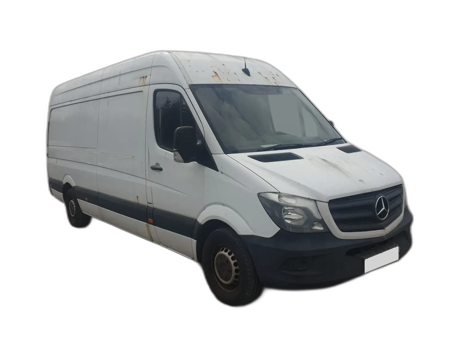 Well-used Mercedes Sprinter ready for scrap collection